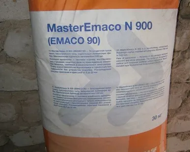 фото Штукатурка MasterEmaco N 900 (EMACO 90) расход 4,5 кг на 1м2 S = 3 мм