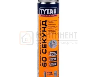 фото Пено-клей для теплоизоляции ТИТАН 60 секунд 750мл (быстрый)