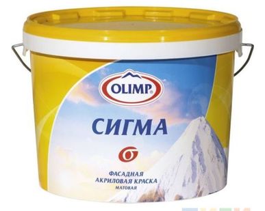 фото Краска акриловая фасадная "Сигма" 10л "Олимп"