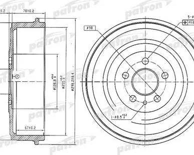 фото PDR1223 Барабан тормозной
