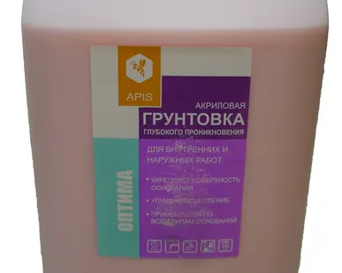 фото Грунт глубокого проникновения APIS Оптима 10 кг (розовый) канистра