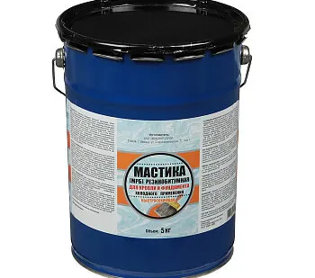 фото Мастика битумно-резиновая 5 кг ХозДвор, гидроизоляционная
