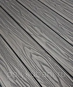 фото Террасная доска Смарт 3D пустотелая с пазом  Черное дерево 1901