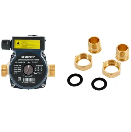 Фото №0 Циркуляционный насос Unipump PН 20-60 -130 в комплекте с гайками
