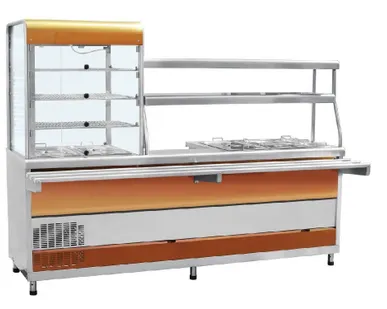 фото Прилавок-витрина холодильный мармитный ПВХМ-70КМУ цвет "красное золото"