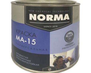 фото Краска МА-15 ГОСТ масляная для дерева и металла, Белая Norma Novocolor 2кг