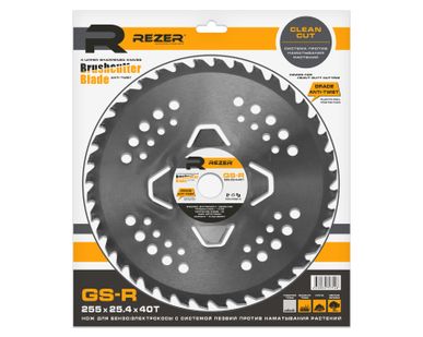 фото Нож для электрического и бензинового триммера косы Rezer GS-R 255x25.4x40T