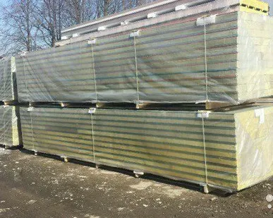 фото Сэндвич-панель стеновая минвата 100 мм 4,66 м