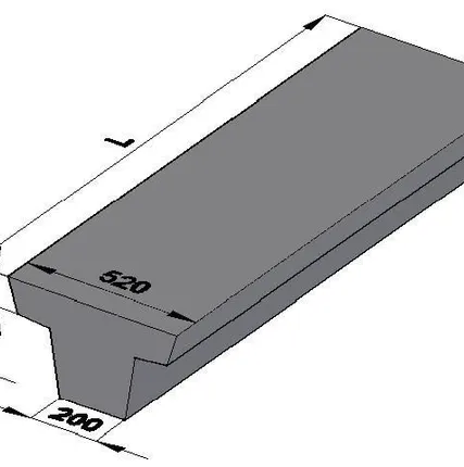 Фото №0 Балка фундаментная 4БФ 45