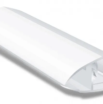 Фото №0 Соединительный профиль из поликарбоната HCP Крышка + База Белый 6000*6-10 мм