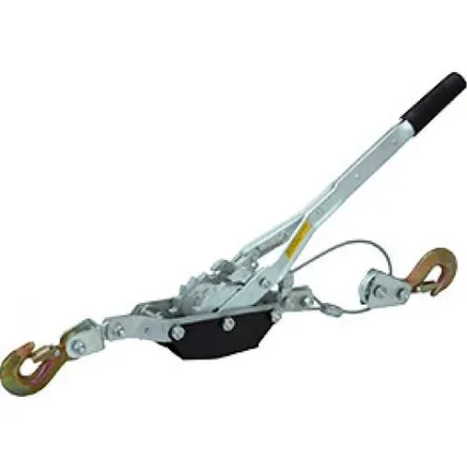 Фото №0 Лебедка ручная рычажная тросовая, модель X2Y2, двойной храповый механизм, 2 крюка г/п 1 т, канат 1,8 м