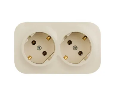 фото Розетка 2-м ОП Quteo 16А IP20 250В 2х2P+E с заземл. без защ. шторок сл. кость Leg 782263