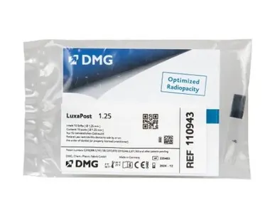 фото Штифты стекловолоконные LuxaPost Refill, 1.25мм, черные,10шт