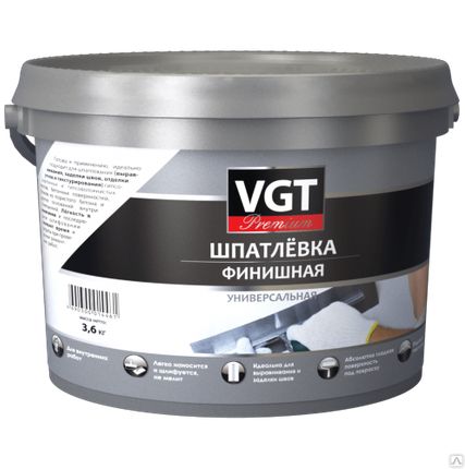 Фото №0 Шпаклевка VGT финишная PREMIUM 18 кг
