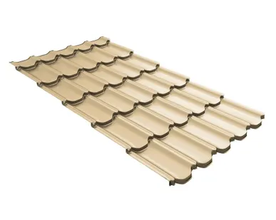 фото Металлочерепица Kvinta Plus 3D Слоновая кость RAL 1014