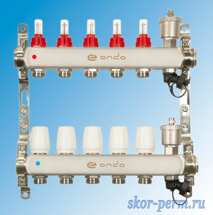 Фото №0 Коллекторная группа ONDO MFS 4-12 RR, D=1&quot;, 5 выходов 3/4&quot;