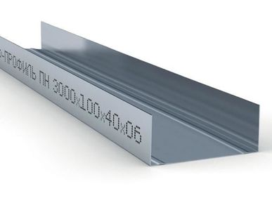 фото Профиль металлический  направляющий КНАУФ ПН 100х40 L=3м