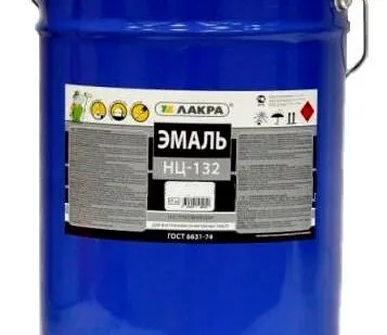 фото Эмаль НЦ-132 Желтый 17 кг Лакра