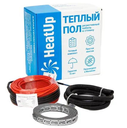 Фото №0 Нагревательный кабель HeatUp 2000 вт (комп.)