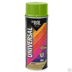 Фото №0 Эмаль аэрозольная INRAL UNIVERSAL, 22 зеленый мох RAL6005 400 мл