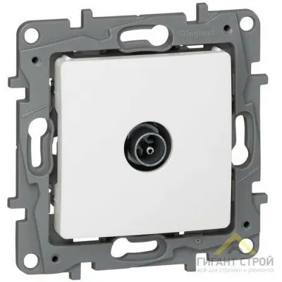 Фото №0 Механизм розетки TV СП ETIKA проходная 15дБ бел. Leg 672263