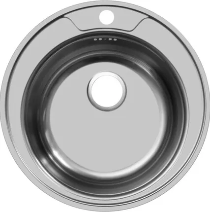 Фото №0 Мойка нерж.врез."Юкинокс"Фаворит FAD D=495мм МАТОВАЯ (зажимы + уплотнительная лента, выход 3 1/2")