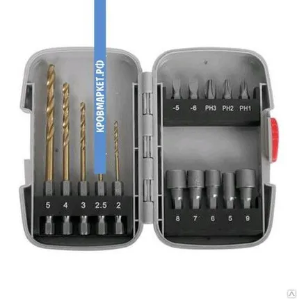 Фото №0 Комплект сменного инструмента для насадки на дрель