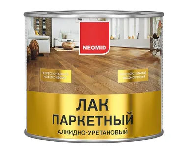 фото ﻿ЛАК ПАРКЕТНЫЙ АЛКИДНО-УРЕТАНОВЫЙ NEOMID (НЕОМИД) глянцевый 2,5 л