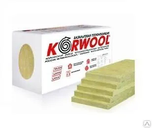 Фото №0 Теплоизоляция KorWool Стандарт (плотность 50 кг/куб.м) 6плит, 0,216куб.м