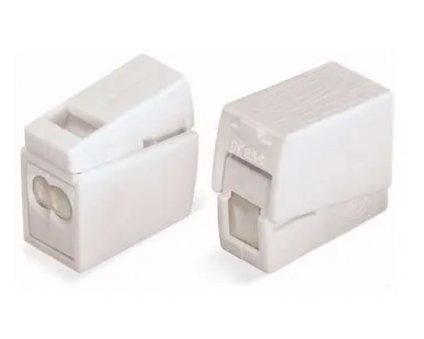 фото Клемма 2х(0.5-2.5кв.мм) для светильников с пастой бел. WAGO 224-122