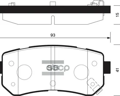 фото SP1406 SANGSIN BRAKE Колодки тормоз. задн. Kia Sangsin brake арт. SP1406
