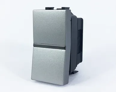 фото Механизм выключателя 1-кл. 1п 1мод. СП Zenit 16А IP20 с клавишей серебр. ABB 2CLA210100N1301