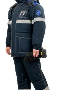 фото Костюм зимний «ОйлСтат-3» для защиты от нефти и нефтепродуктов, растворов кислот и щелочей, пониженных температур, воздействия статического электричества, механических воздействий: истирания и ОПЗ