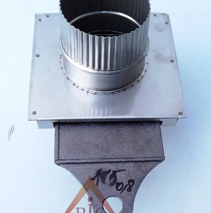 Фото №2 Шибер выдвижной D150 мм с чугунной вставкой (нерж. 0,8 мм AISI 304)