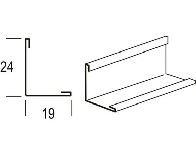 фото Пристенный молдинг Армстронг PRELUDE 3050x19x24 мм для плит с кромкой B