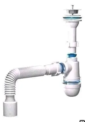 Фото №0 Сифон "АНИ" Варяг 1 1/4 40 х 50 с гофрой С 5010 (уп. 35шт)