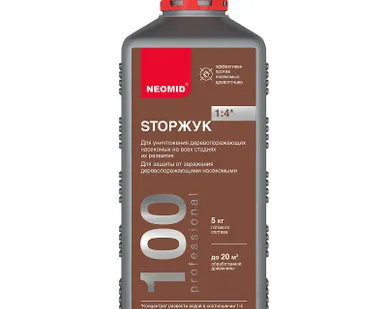 фото Состав для защиты древесины Stopжук концентрат 1:4 Neomid 100, 1 л
