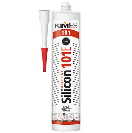 Фото №0 KIM TEC 101Е Герметик силиконовый черный 280 мл (02-01-44)