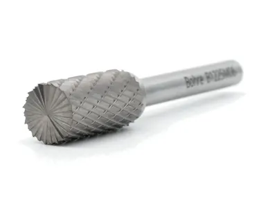 фото Борфреза твердосплавная Bohre цилиндрическая с торцовыми зубьями, тип В 12-25-М-06-L70