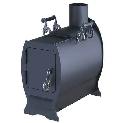 Фото №0 Печь отопительная Буржуйка с конфоркой до 50 м. куб. 8 мм, Царь печи