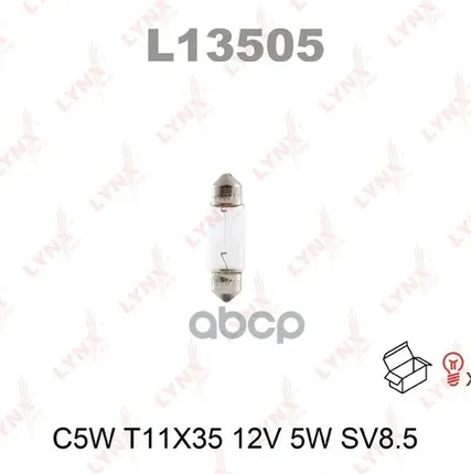 Фото №0 Лампа C5w 12V Sv8.5 T11x35 LYNXauto арт. L13505