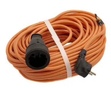 фото Удлинитель-шнур силовой, б/з, ПВС, усилен., 30 м, 3500 Вт, (16А), 1 розетка, тип УХ16 Сибртех