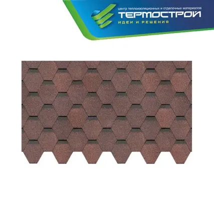 Фото №0 Гибкая черепица Docke Standart сота Коричневый