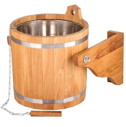 Фото №0 Обливное устройство WoodSon 16 л из дуба, с нержавеющей вставкой (арт. WOU6)