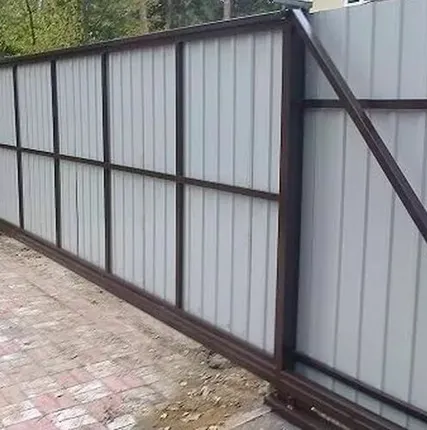 Фото №0 Откатные ворота под дерево, каркас 6 м