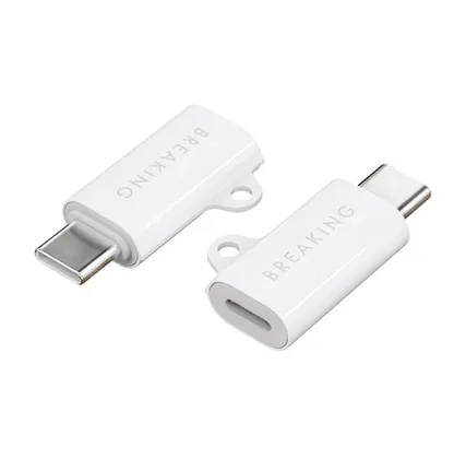 Фото №0 Адаптер-переходник Breaking Y01 (Type-C to Lightning) белый