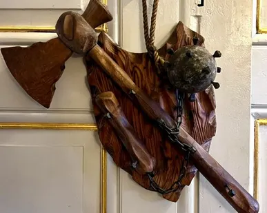 фото Панно подвесное дерево металл