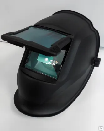 Фото №0 Маска сварщика пластиковая FROCE черная с откидным стеклом 110*90мм