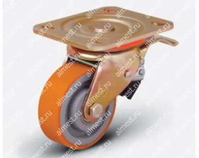 фото Колесо большегрузное поворотное с тормозом ED01 VBP F 80*30