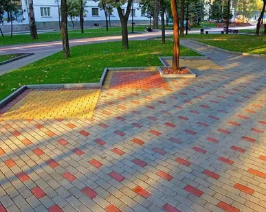 фото Укладка тротуарной плитки